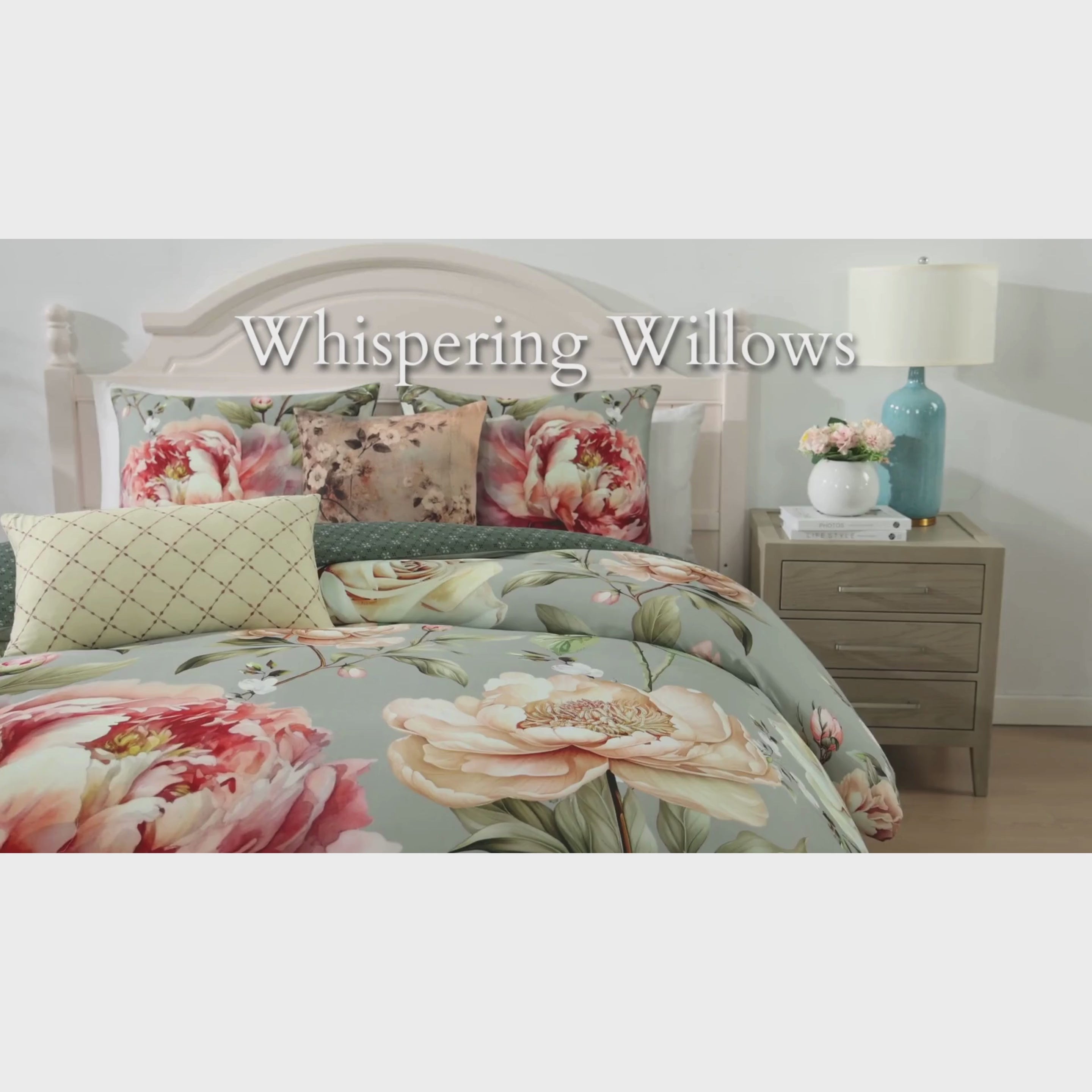 Bebejan Whispering Willows 5 Piece Reversible Comforter Set