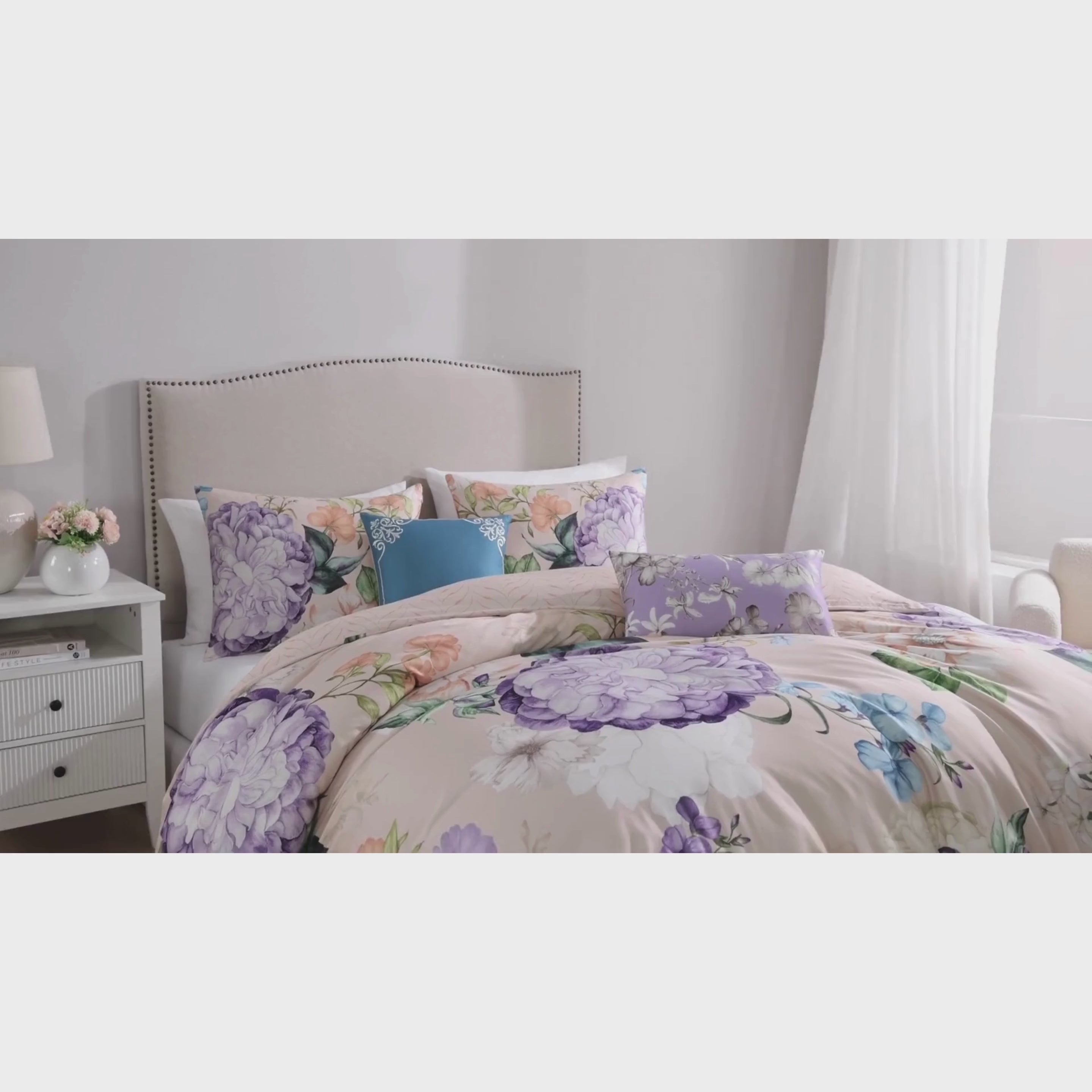 Bebejan Bright Bouquet 5 Piece Reversible Comforter Set