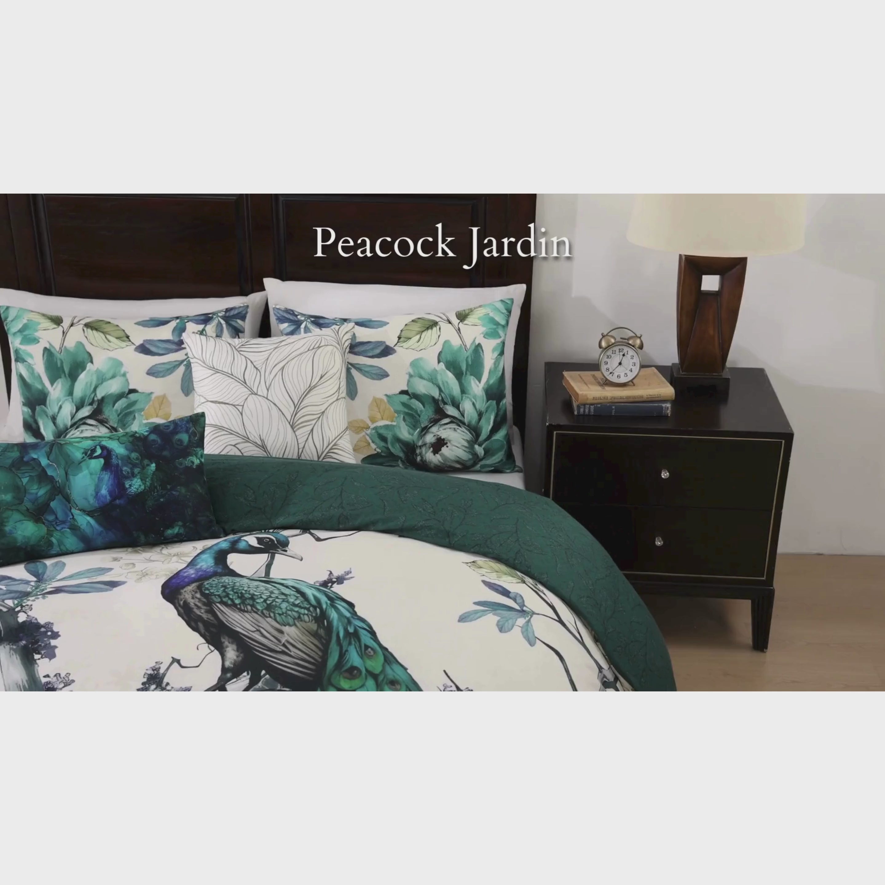 Bebejan Peacock Jardin 5 Piece Reversible Comforter Set
