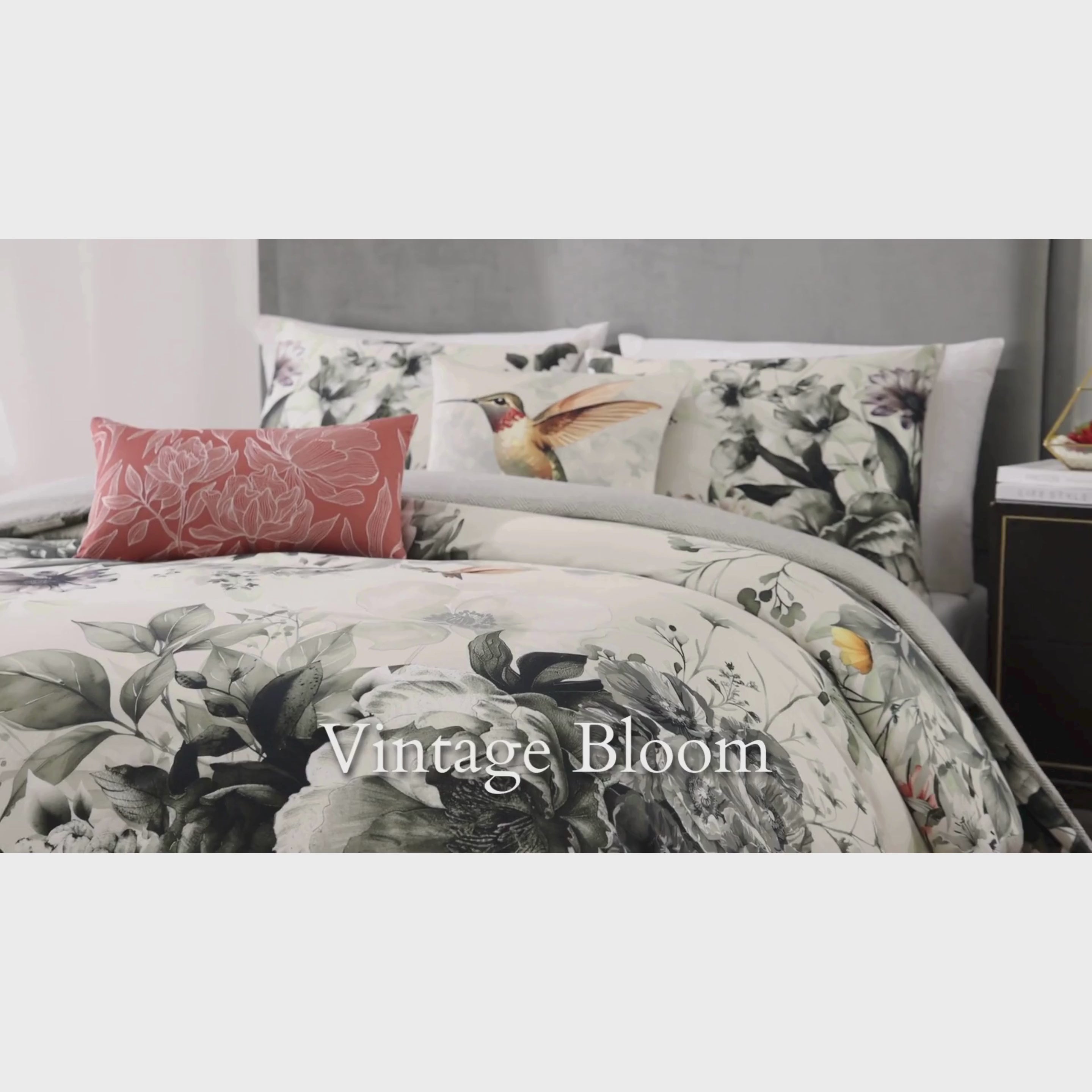 Bebejan Vintage Bloom 5 Piece Reversible Comforter Set
