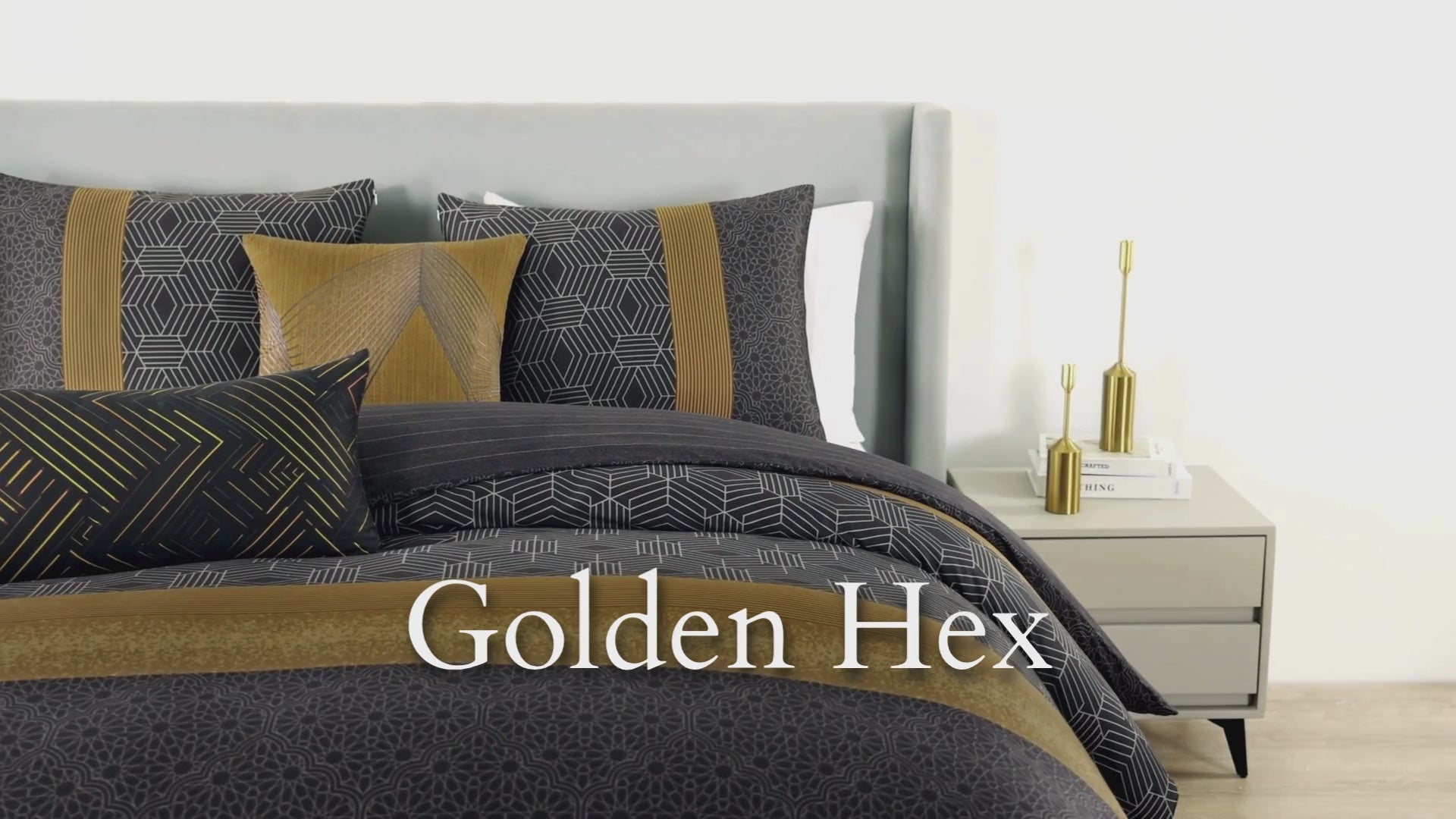 Bebejan Golden Hex 5 Piece Reversible Comforter Set