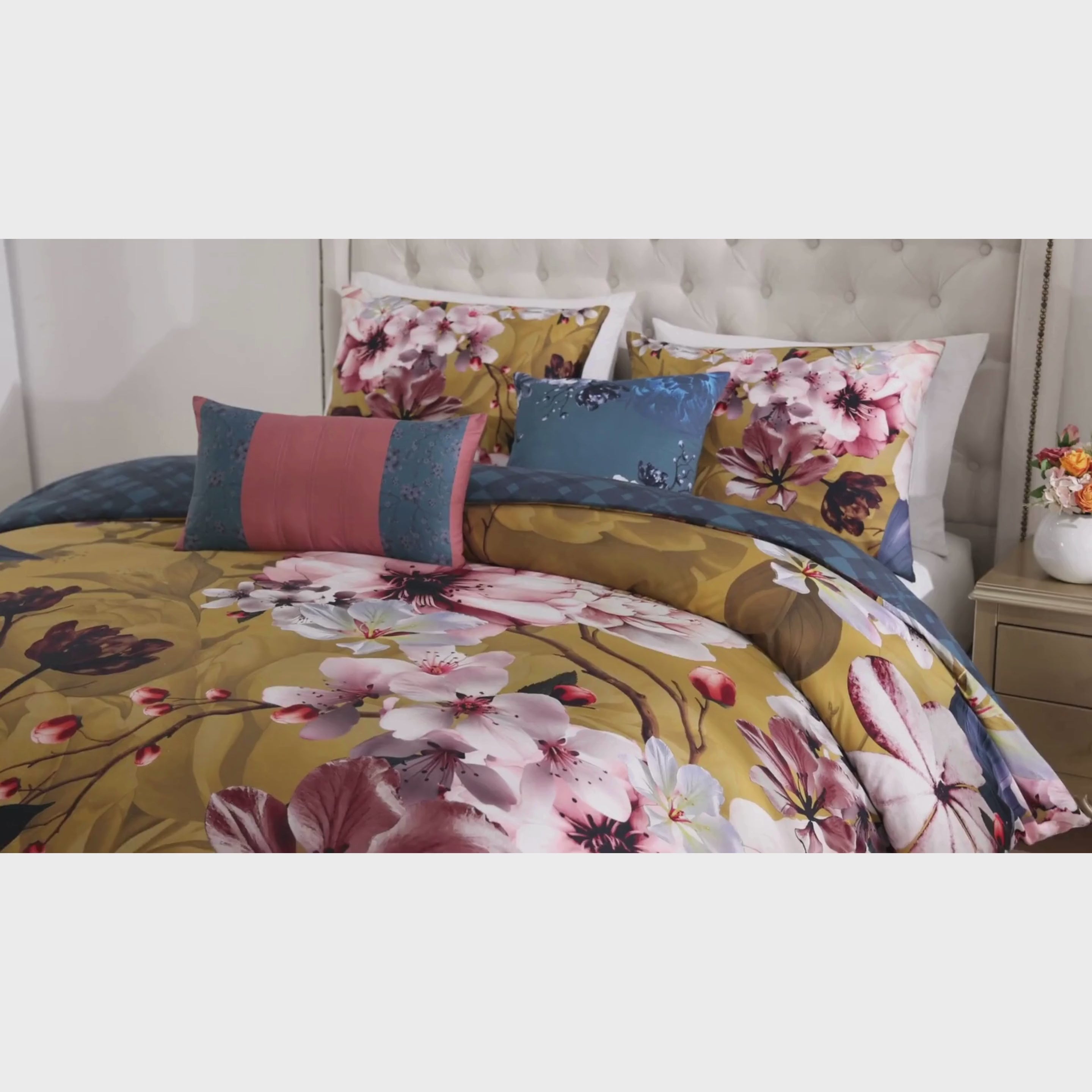 Bebejan Golden Bounty 5 Piece Reversible Comforter Set
