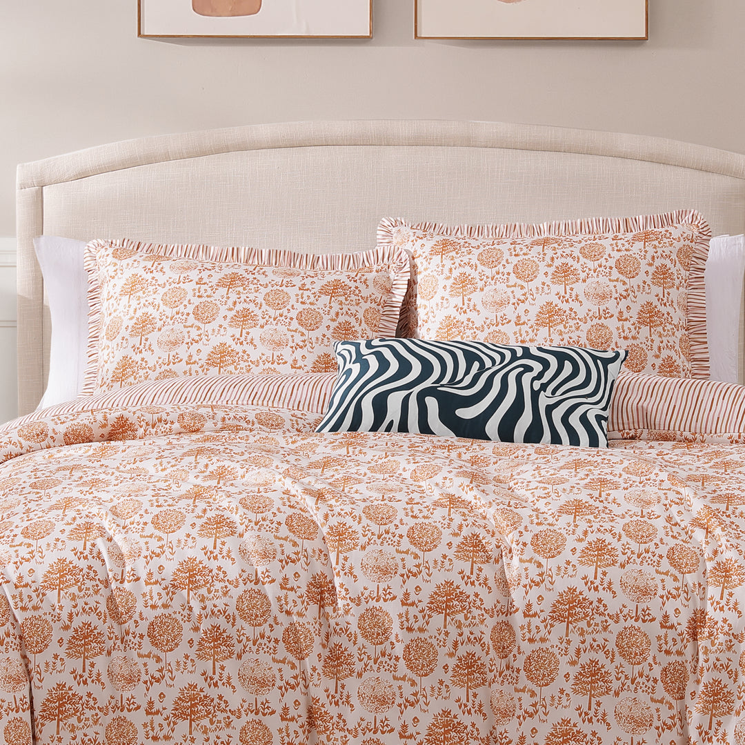 BebeTeen Clay Trees Reversible Comforter Set