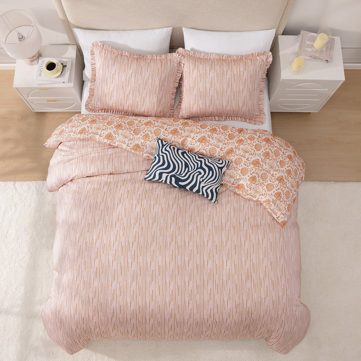 BebeTeen Clay Trees Reversible Comforter Set