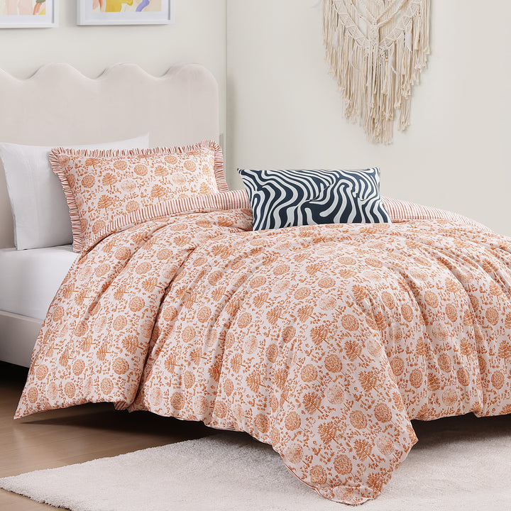 BebeTeen Clay Trees Reversible Comforter Set