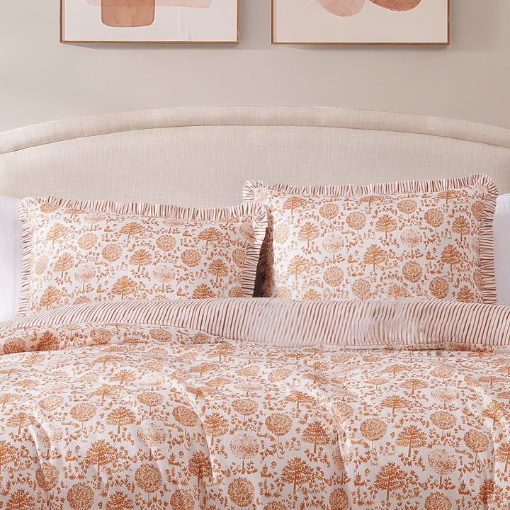BebeTeen Clay Trees Reversible Comforter Set