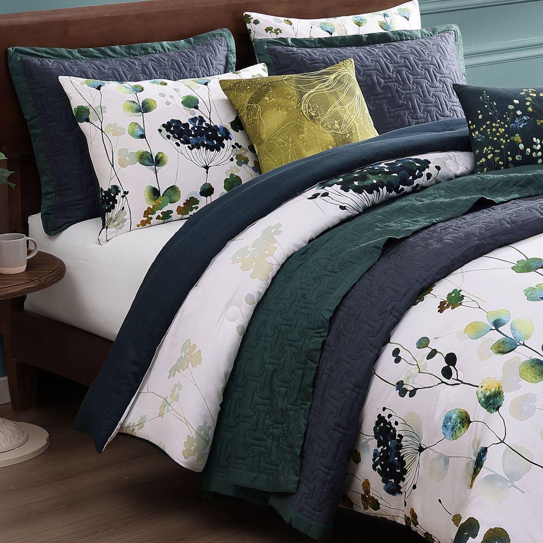 Bebejan Abstract Vines 8 Piece Reversible Comforter & Coverlet Set