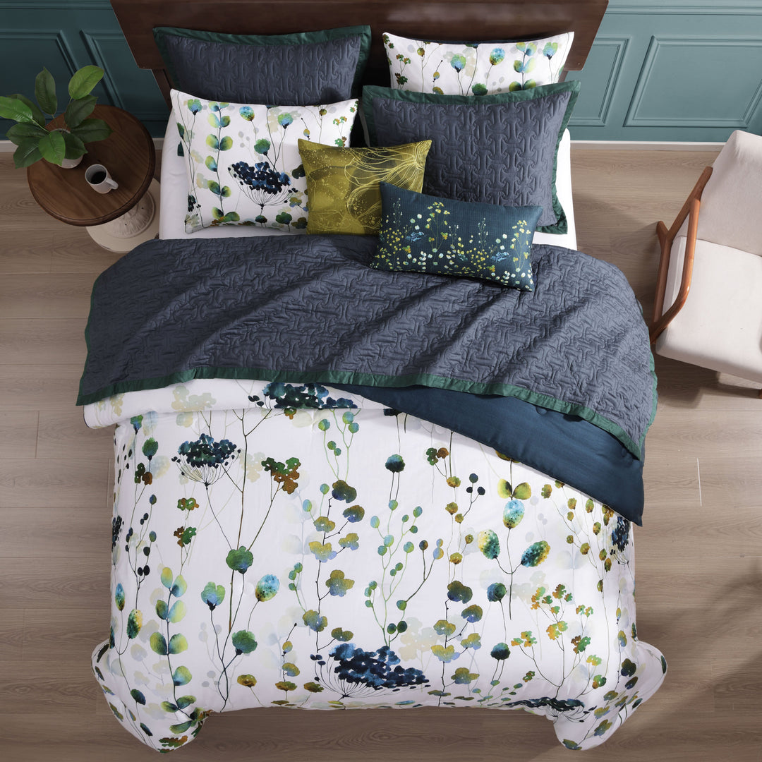 Bebejan Abstract Vines 8 Piece Reversible Comforter & Coverlet Set
