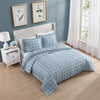 Bebejan Aquamarine Medallion 3 Piece Reversible Quilted Coverlet Set