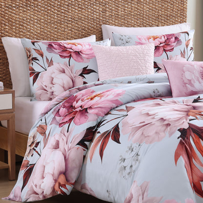 Bebejan Blooming Peonies 5 Piece Reversible Comforter Set