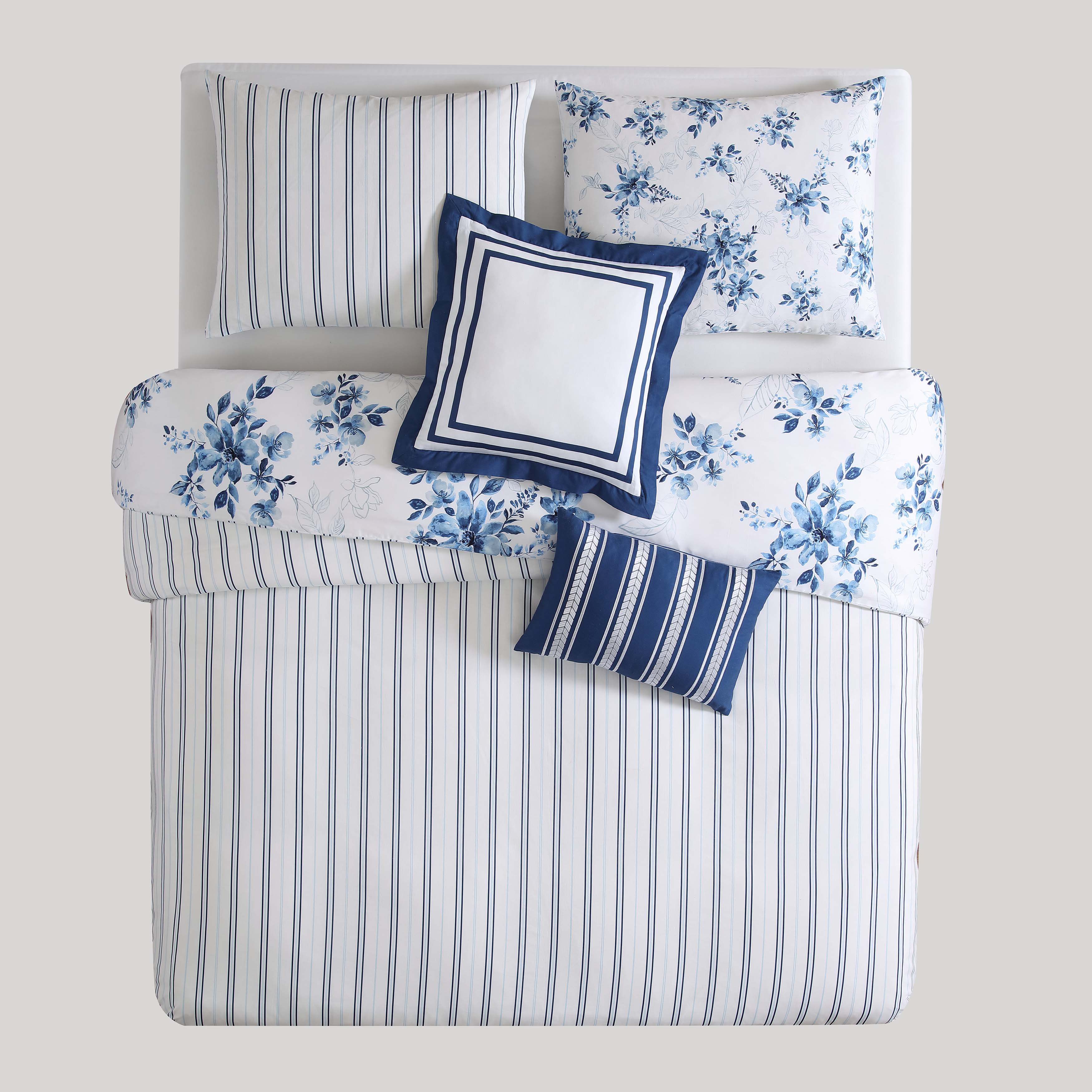 Bebejan Blue Art 5 Piece Reversible Comforter Set Comforter Sets By Bebejan®