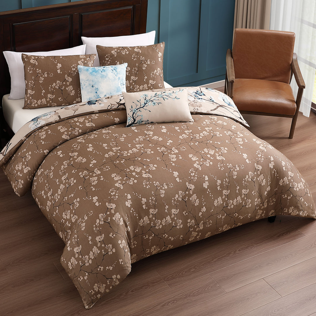 Bebejan Blue Blossom 5 Piece Reversible Comforter Set Comforter Sets By Bebejan®