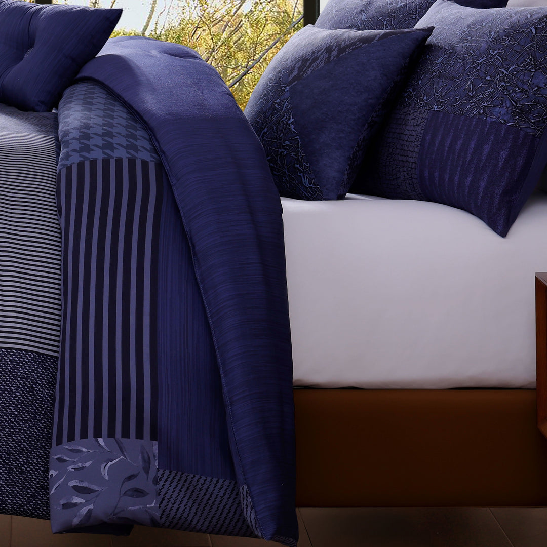 Bebejan Blue Denim Patchwork 5 Piece Reversible Comforter Set Comforter Sets By Bebejan®