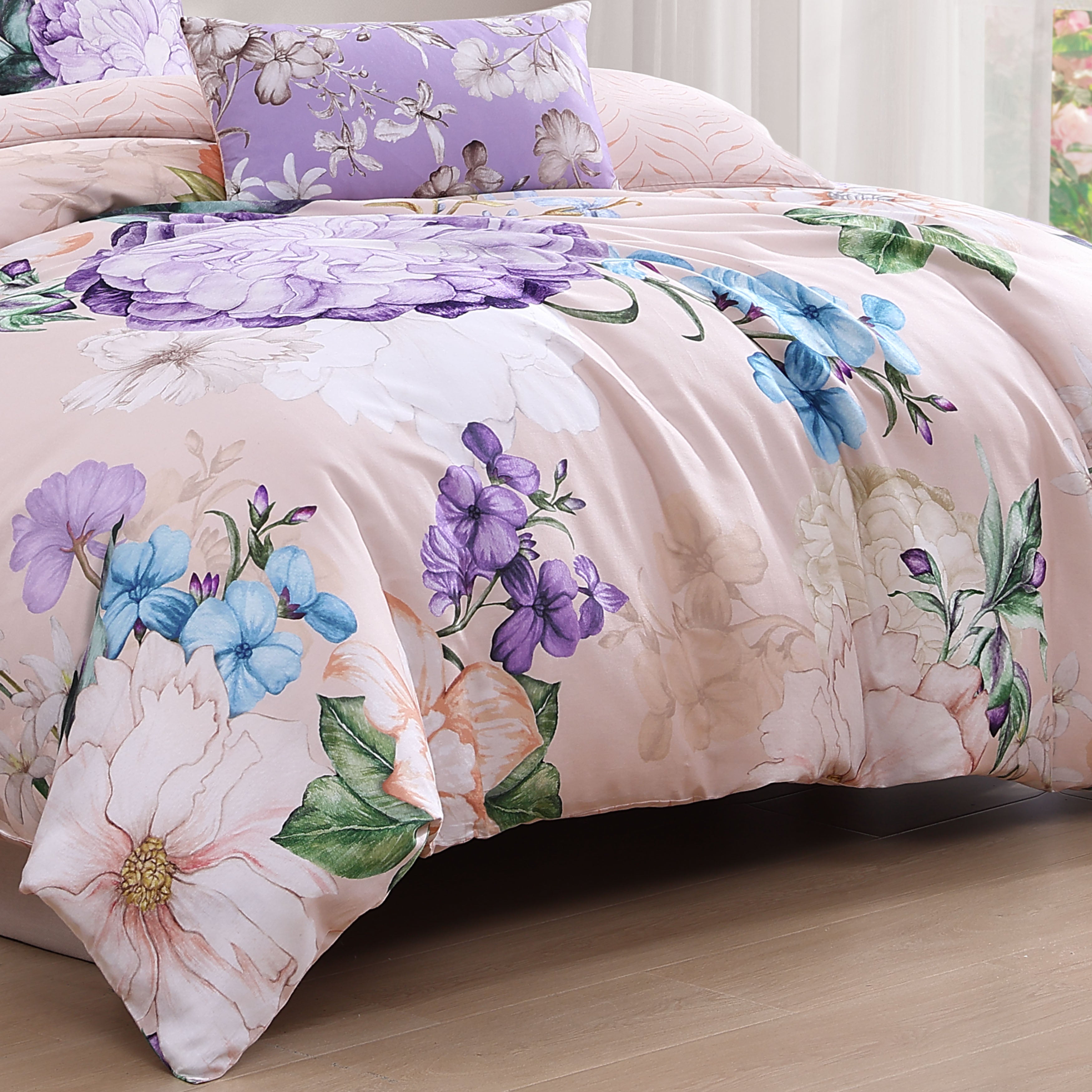 Bebejan Bright Bouquet 5 Piece Reversible Comforter Set