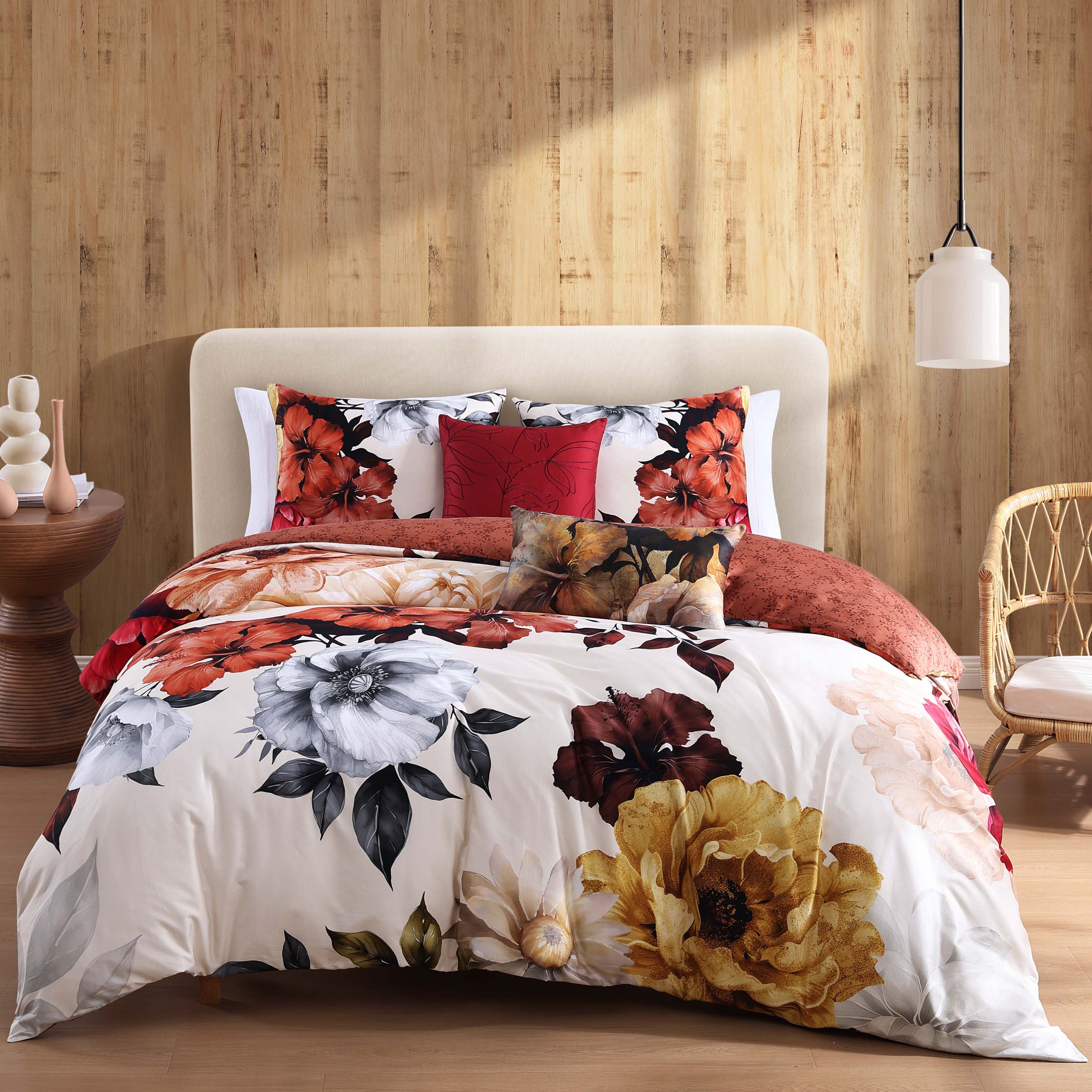Bebejan Carnelian Flora 5 Piece Reversible Comforter Set Comforter Sets By Bebejan®
