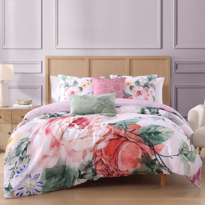 Bebejan Cool Pink Roses 5 Piece Reversible Comforter Set Comforter Sets By Bebejan®