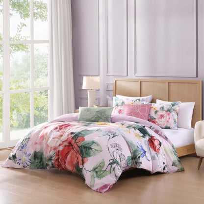 Bebejan Cool Pink Roses 5 Piece Reversible Comforter Set Comforter Sets By Bebejan®