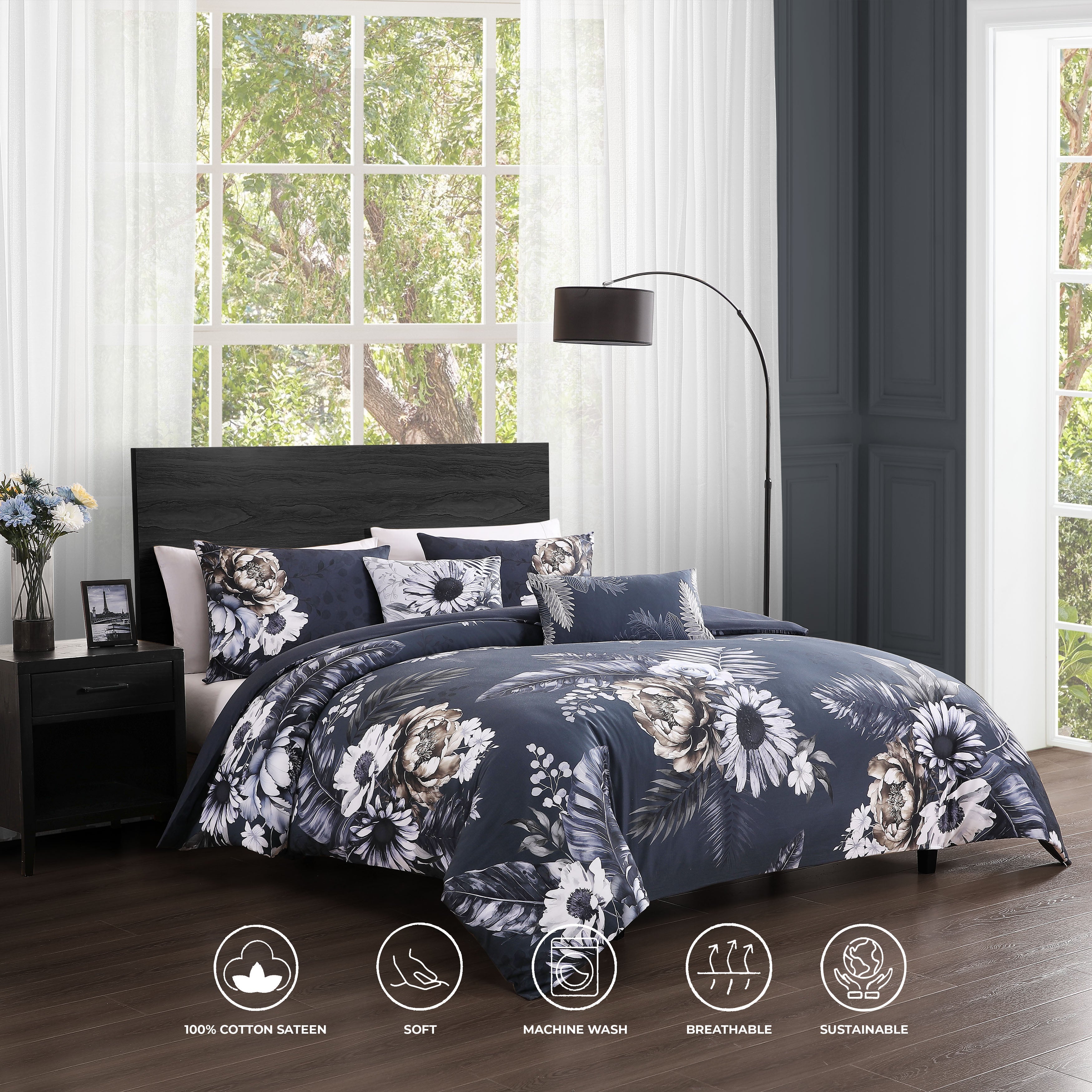 Bebejan Forget Me Not 5 Piece Reversible Comforter Set