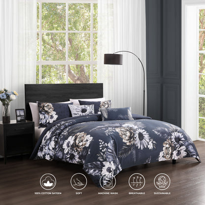 Bebejan Forget Me Not 5 Piece Reversible Comforter Set
