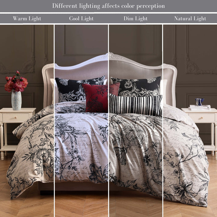 Bebejan French Linen 5 Piece Reversible Comforter Set