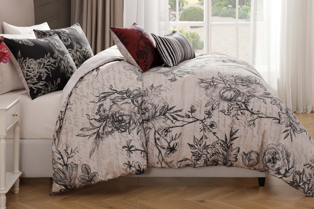 Bebejan French Linen 5 Piece Reversible Comforter Set