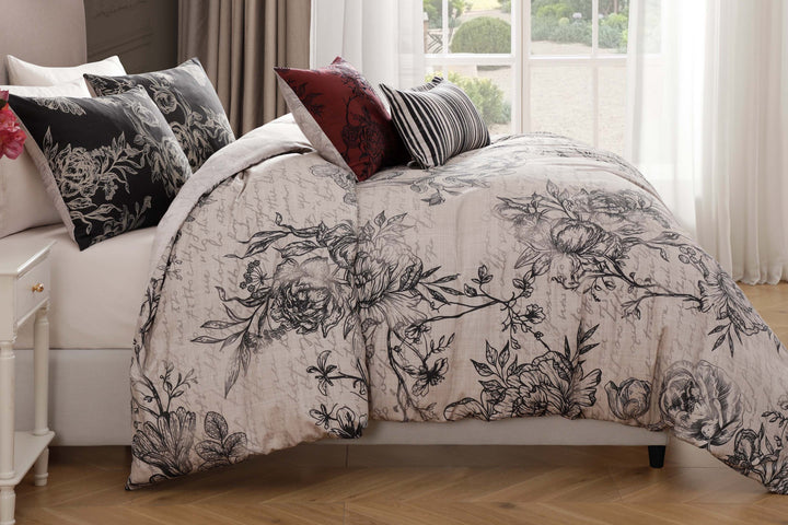 Bebejan French Linen 5 Piece Reversible Comforter Set