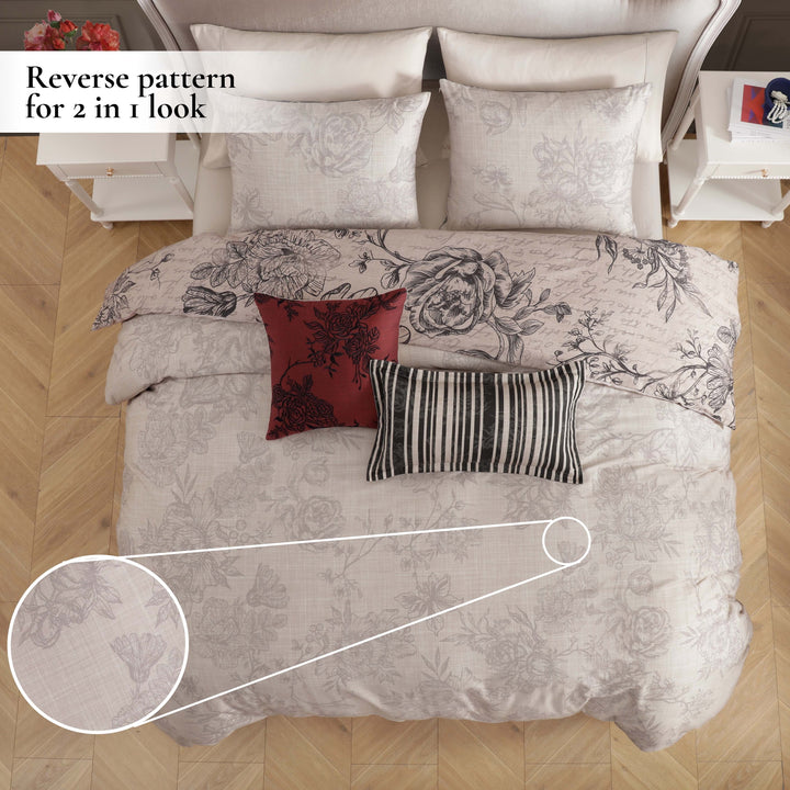 Bebejan French Linen 5 Piece Reversible Comforter Set