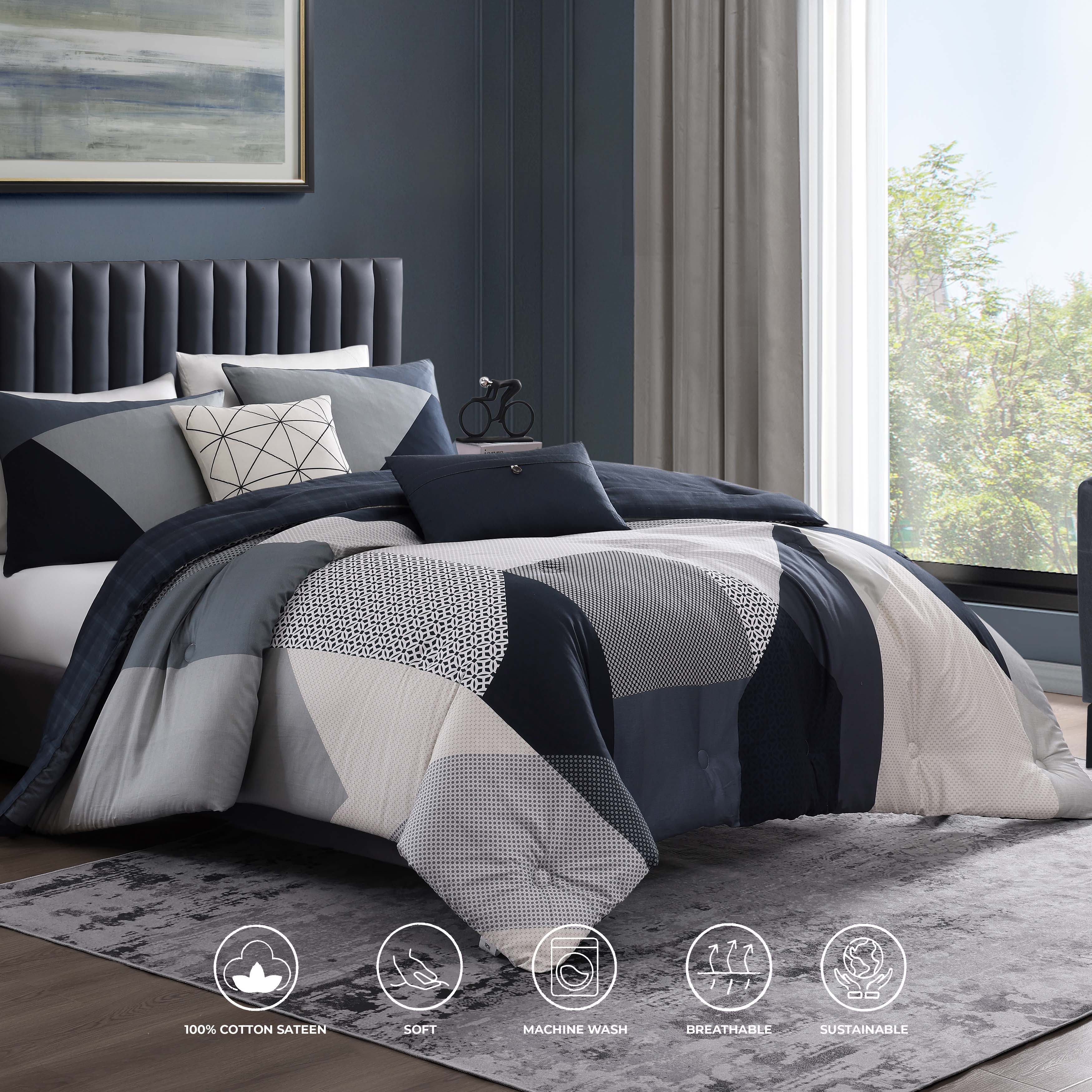 Bebejan Geo Fusion 5 Piece Reversible Comforter Set Comforter Sets By Bebejan®