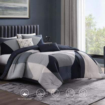 Bebejan Geo Fusion 5 Piece Reversible Comforter Set Comforter Sets By Bebejan®