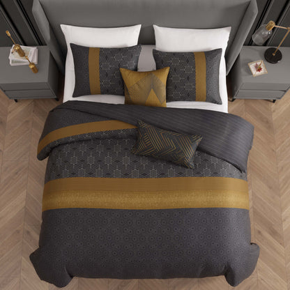 Bebejan Golden Hex 5 Piece Reversible Comforter Set
