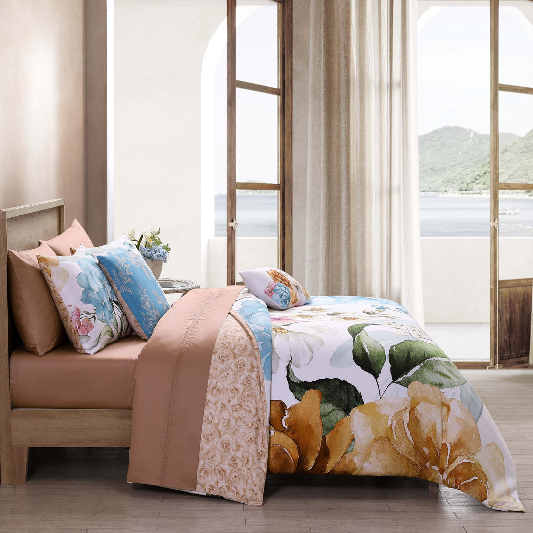 Bebejan Maia Blue 5 Piece Reversible Comforter Set Comforter Sets By Bebejan®