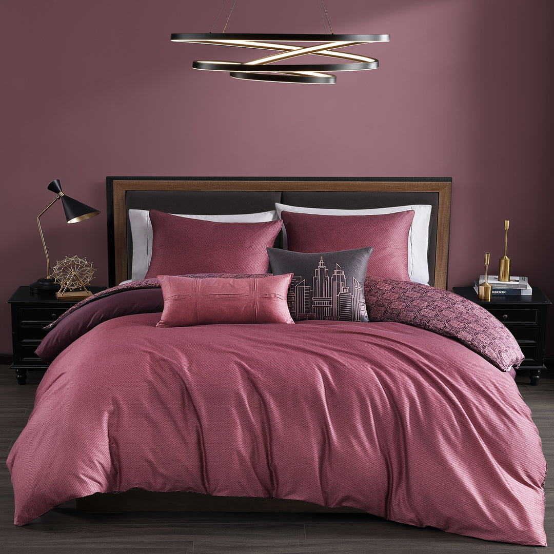 Bebejan Mauve Dreams 5 Piece Reversible Comforter Set