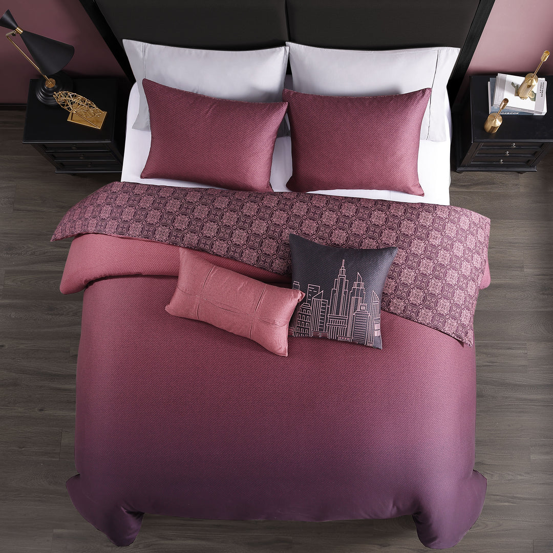 Bebejan Mauve Dreams 5 Piece Reversible Comforter Set