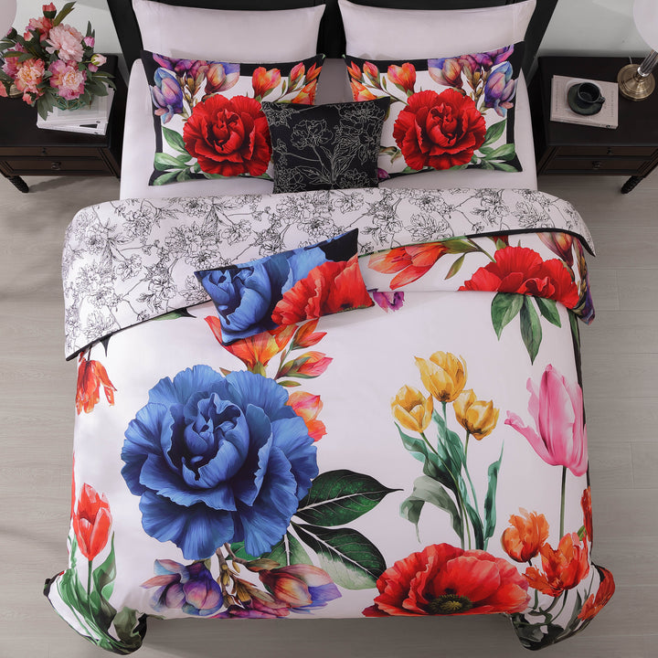 Bebejan Petal Portrait 5 Piece Reversible Comforter Set