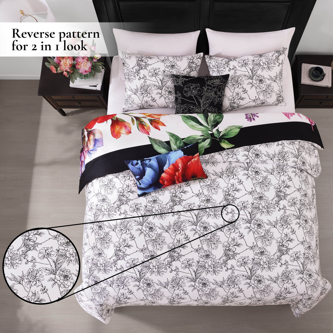 Bebejan Petal Portrait 5 Piece Reversible Comforter Set