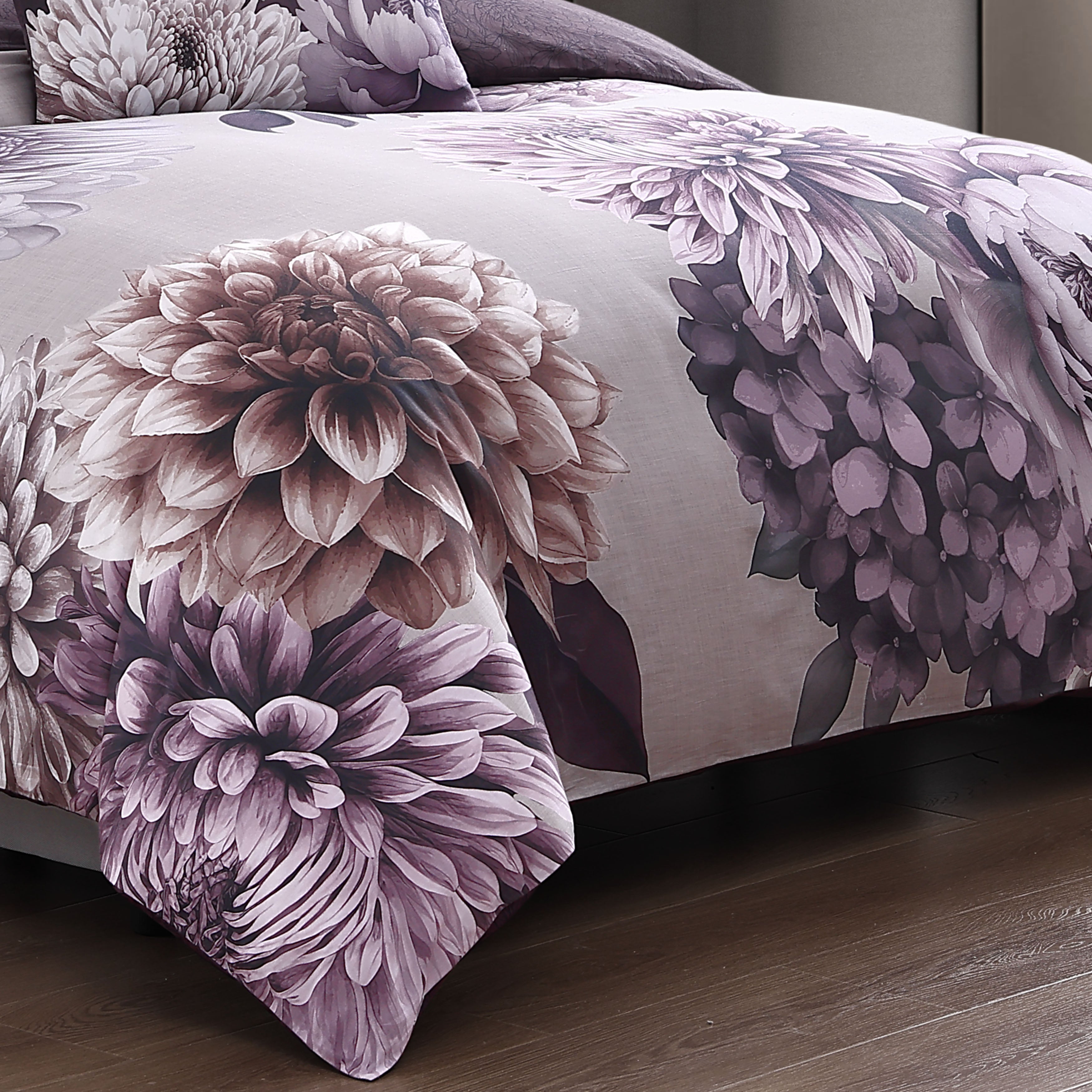 Bebejan Plum Petal 5 Piece Reversible Comforter Set
