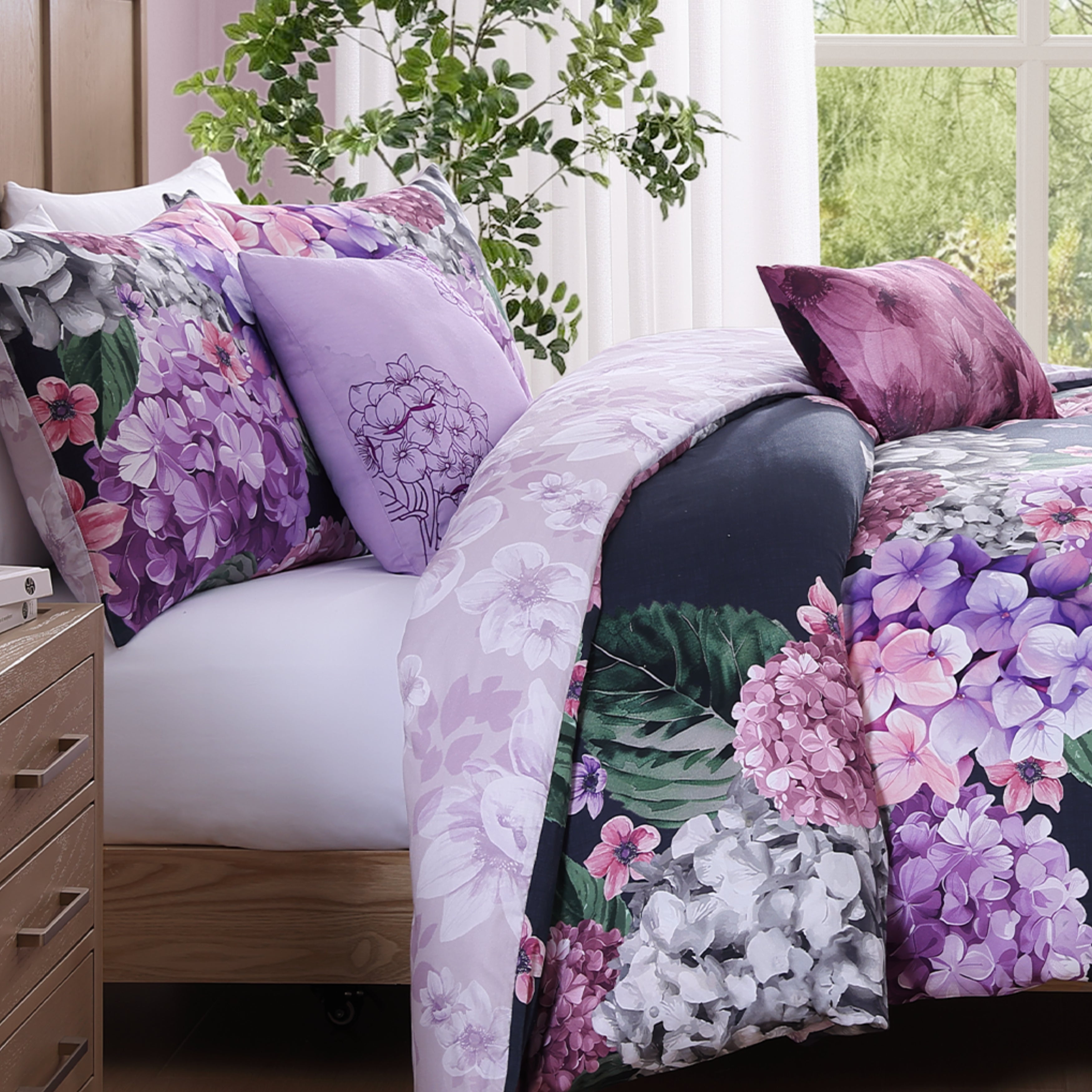 Bebejan Purple Bliss 5 Piece Reversible Comforter Set Comforter Sets By Bebejan®