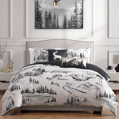Bebejan Rocky Mountains 5 Piece Reversible Comforter Set