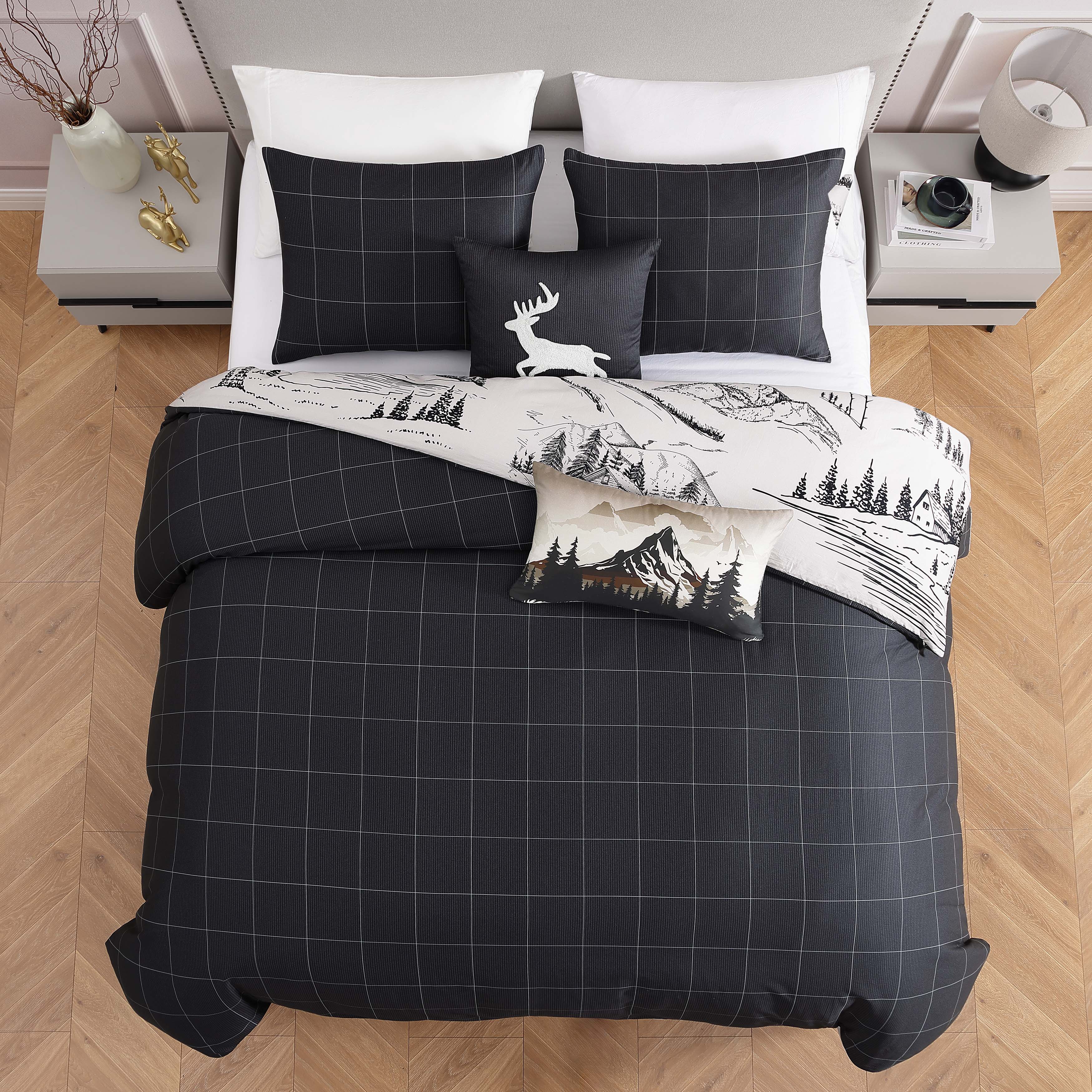 Bebejan Rocky Mountains 5 Piece Reversible Comforter Set