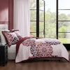 Bebejan Rosewood Harmony 3 Piece Reversible Quilted Coverlet Set