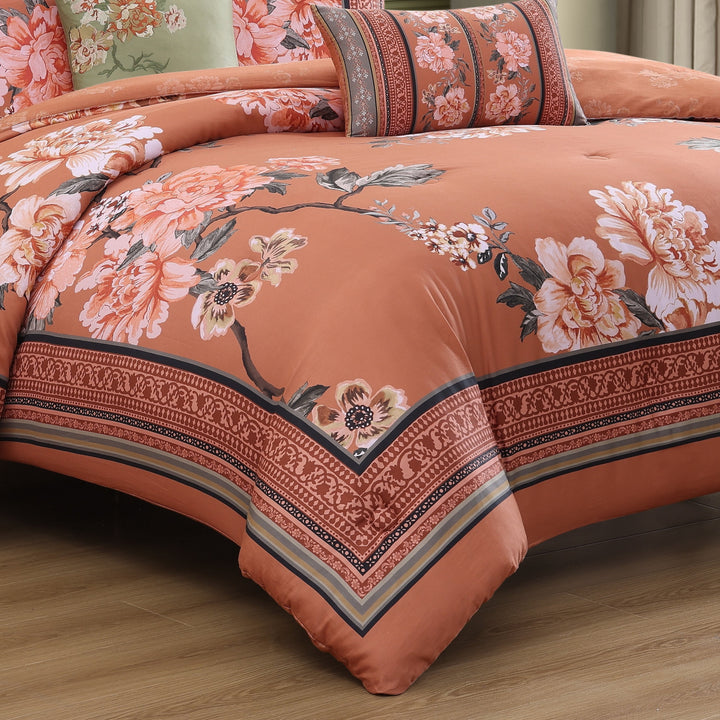 Bebejan Rossana 5 Piece Reversible Comforter Set in QUEEN - Final Sale