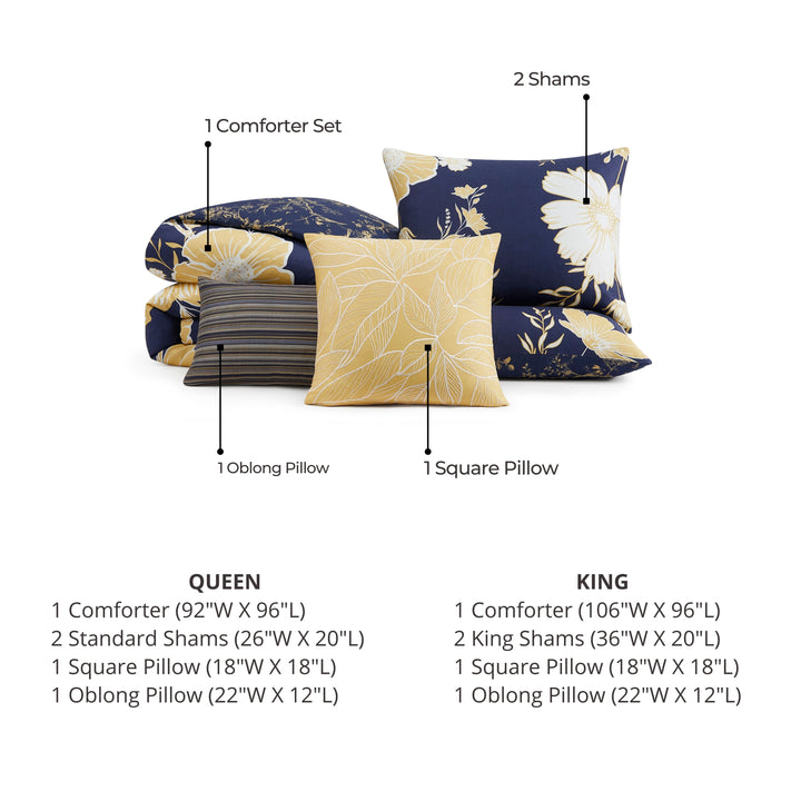 Bebejan Sunglow 5 Piece Reversible Comforter Set