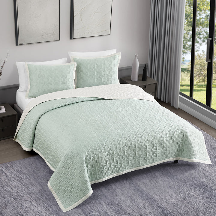 Bebejan 3 Piece Textured Quilted Coverlet Set Coverlet By Bebejan®