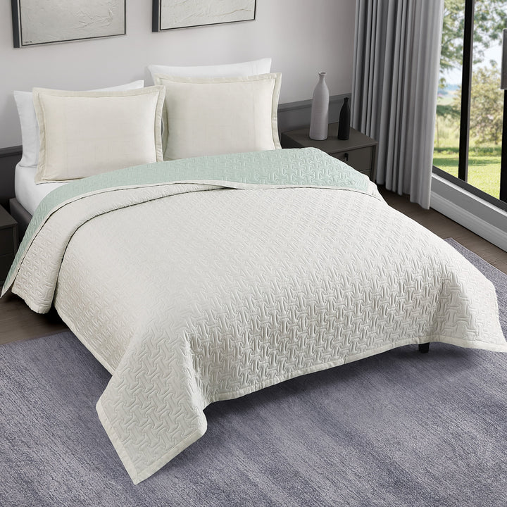 Bebejan 3 Piece Textured Quilted Coverlet Set Coverlet By Bebejan®