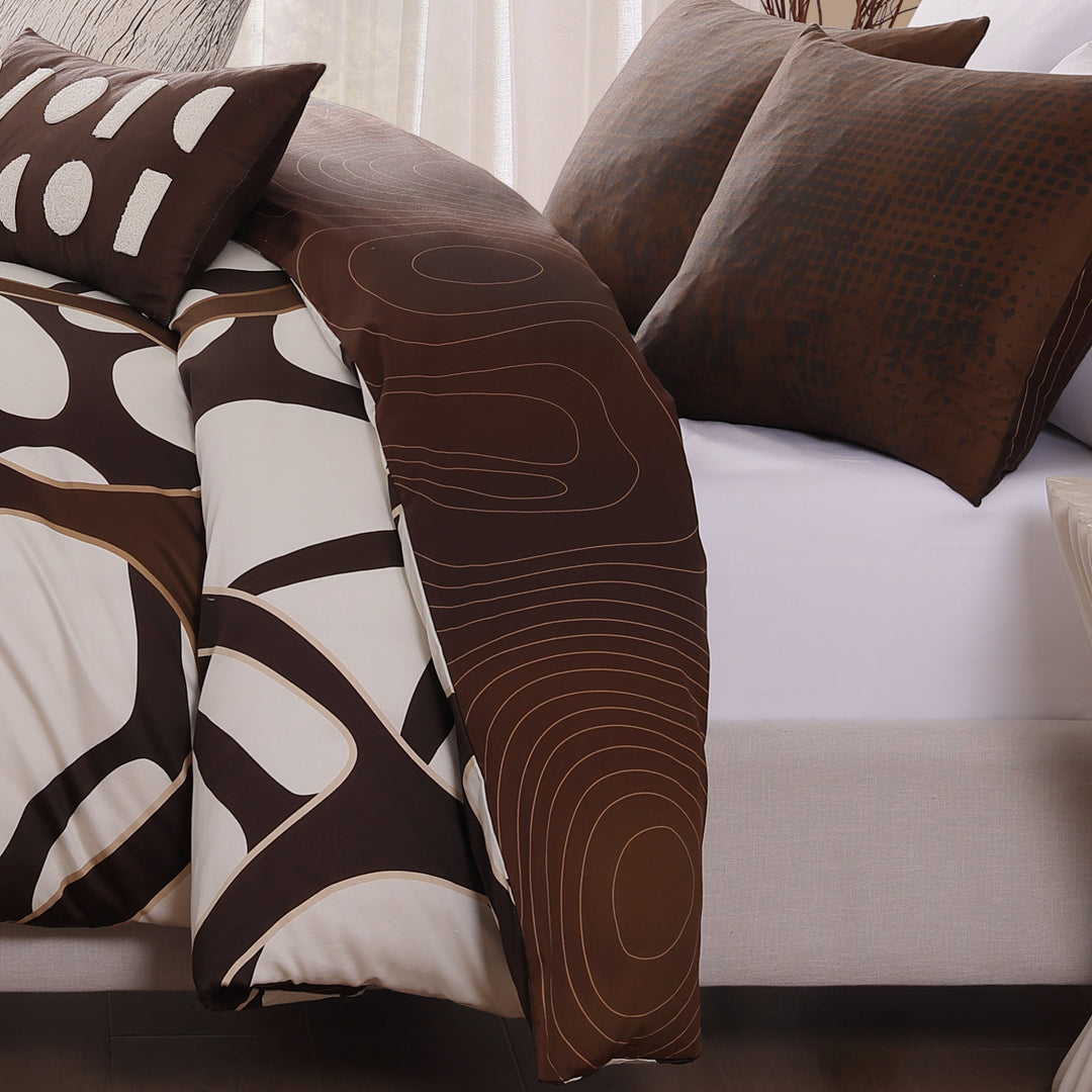 Bebejan Toffee Web 5 Piece Reversible Comforter Set