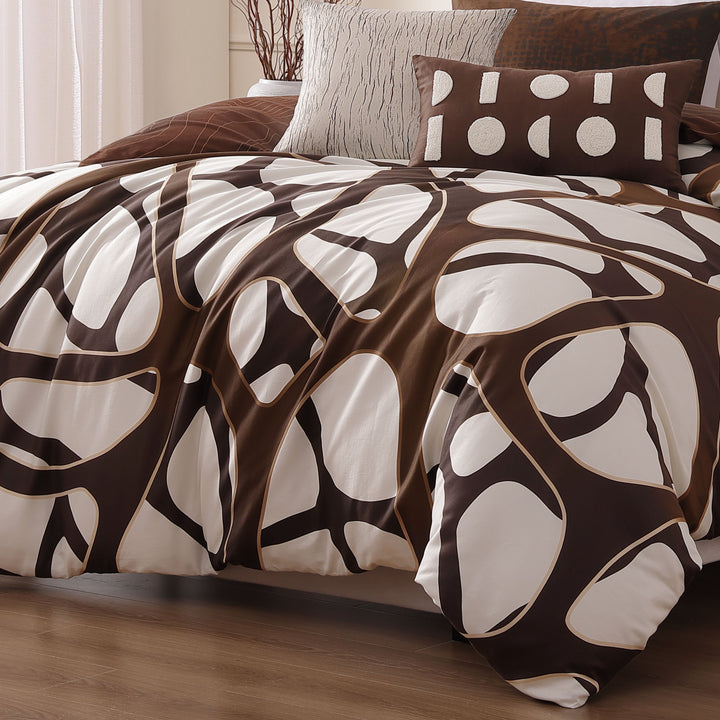 Bebejan Toffee Web 5 Piece Reversible Comforter Set