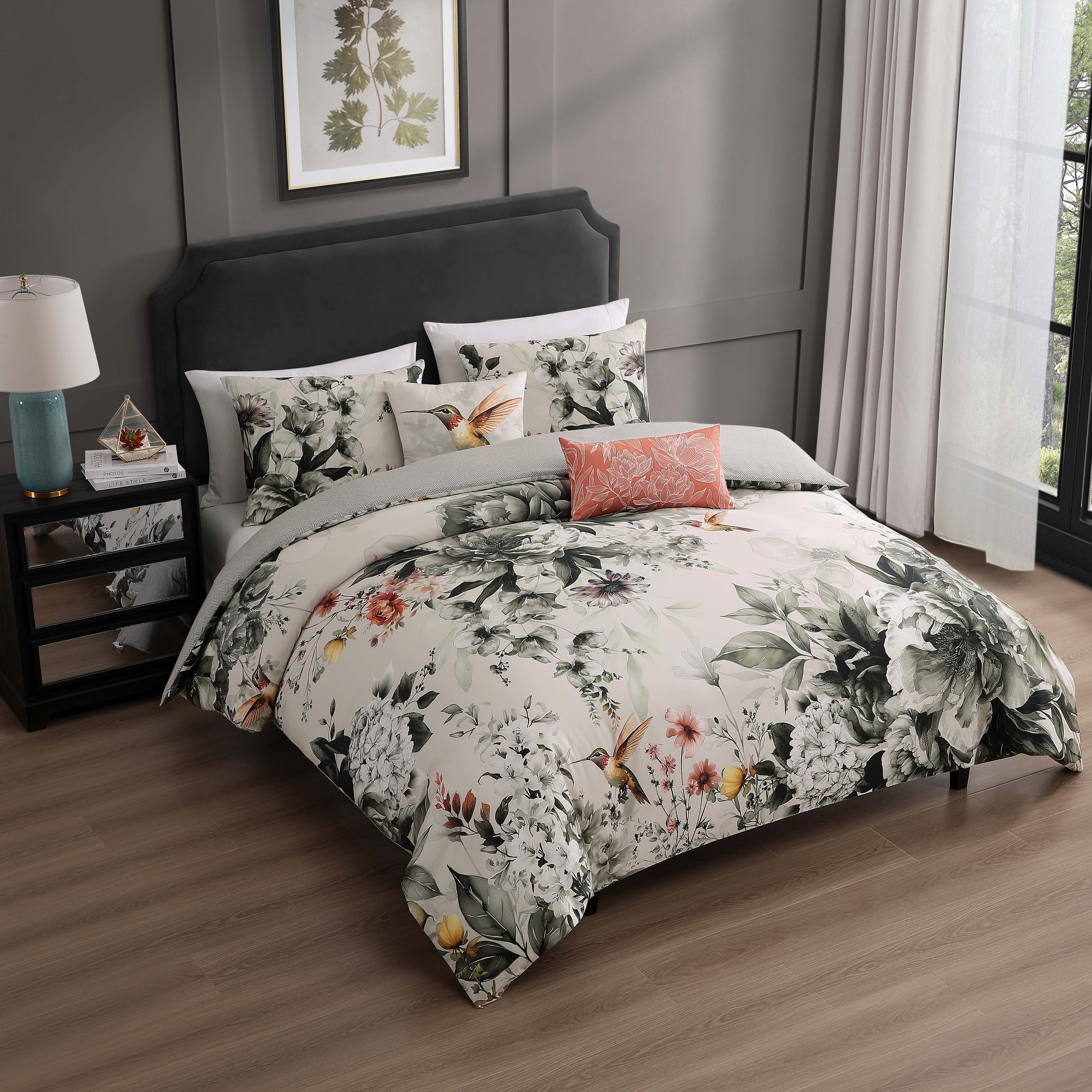 Bebejan Vintage Bloom 5 Piece Reversible Comforter Set