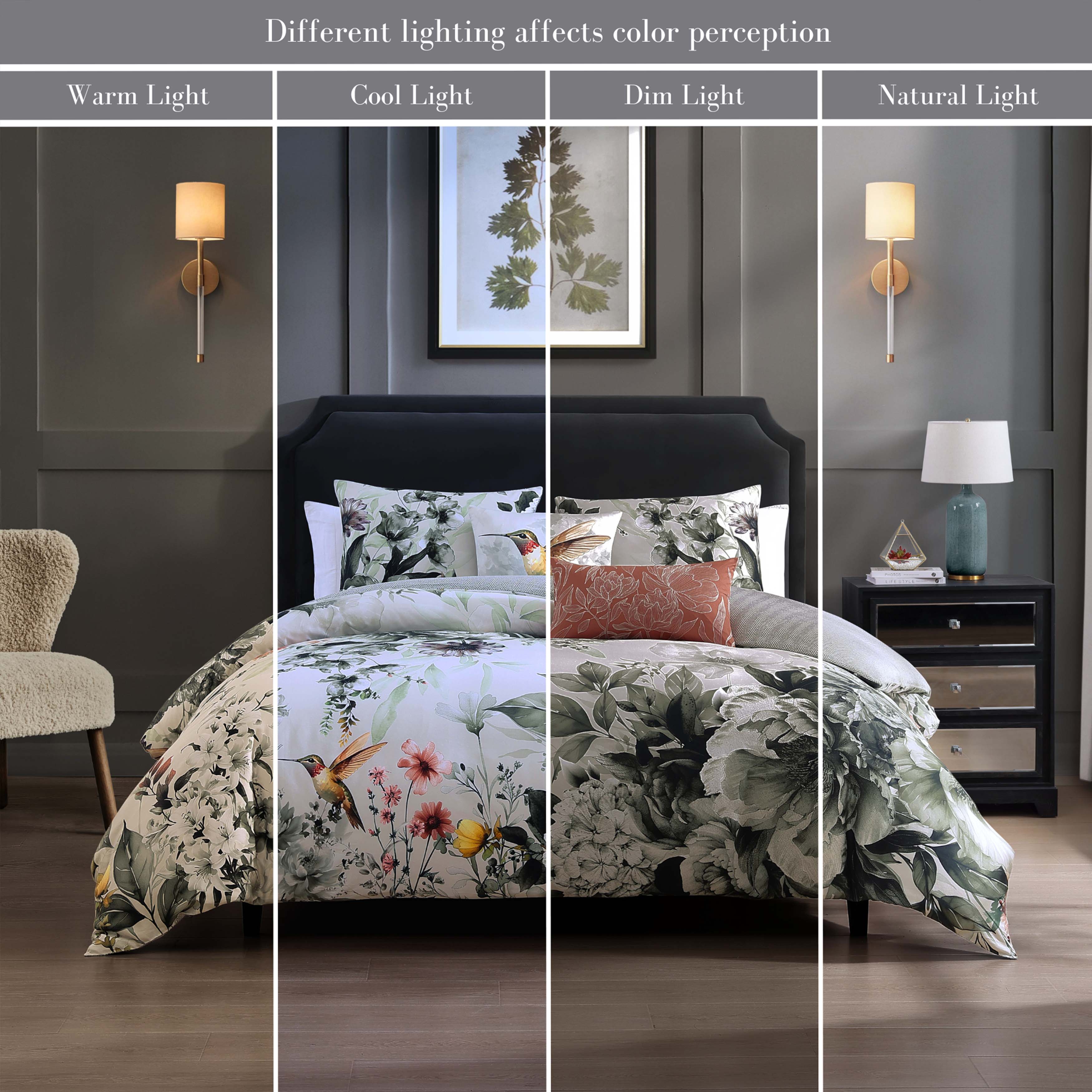 Bebejan Vintage Bloom 5 Piece Reversible Comforter Set