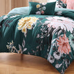 Bebejan Wild Flowers on Teal  5 Piece Reversible Comforter Set