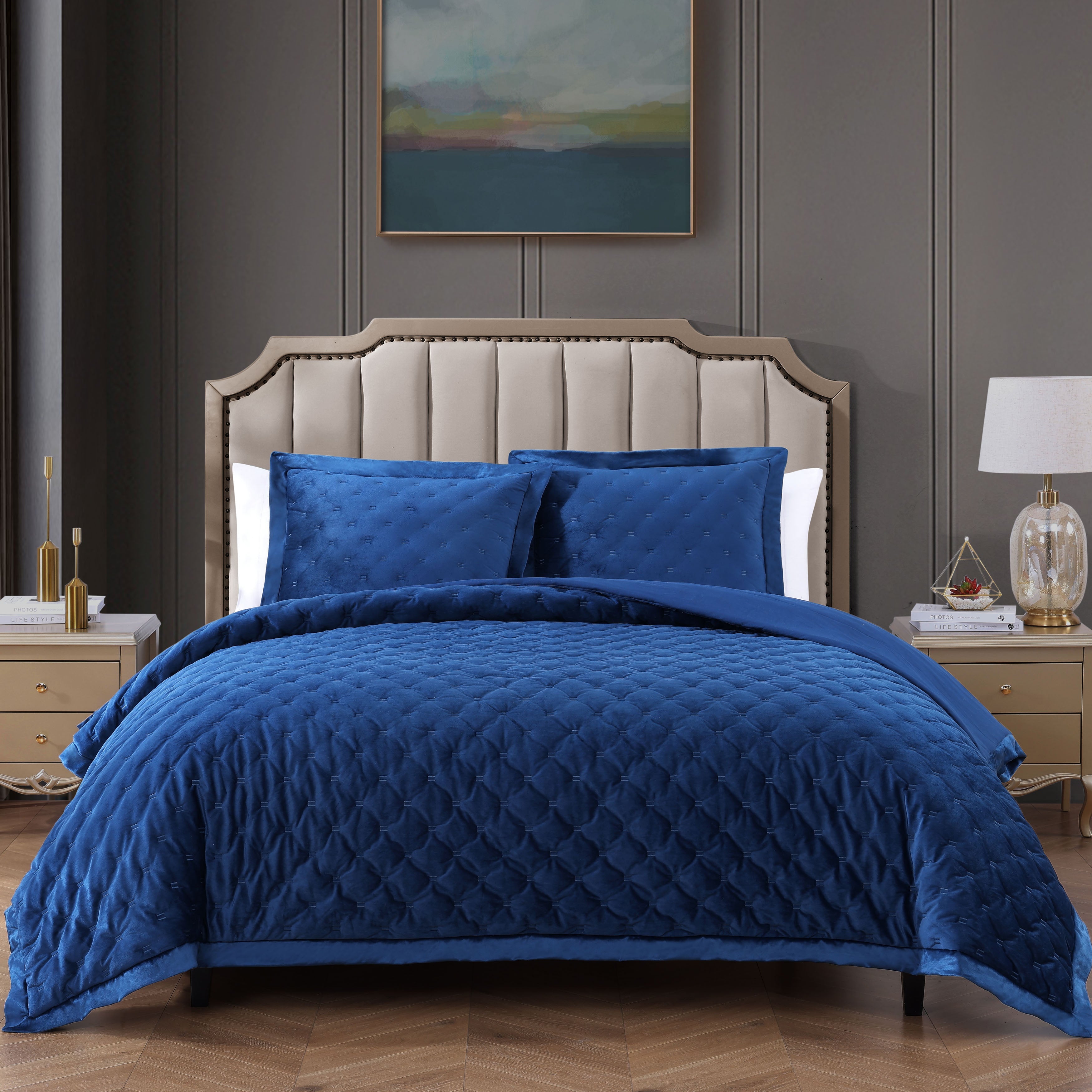 Bebejan 3 Piece Velvet Comforter Set Comforter Sets By Bebejan®